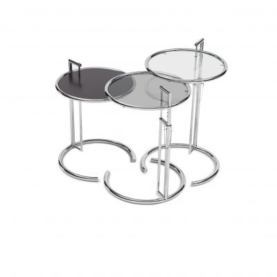 Adjustable Table E1027 Beistelltisch ClassiCon - QUICK SHIP Chrom-Parsolglas grau